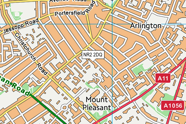 NR2 2DQ map - OS VectorMap District (Ordnance Survey)