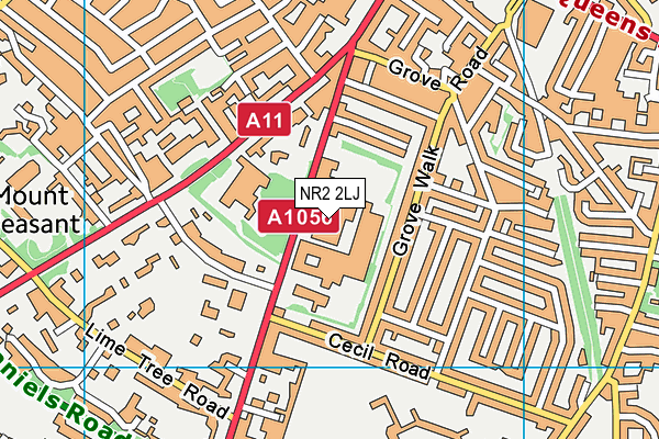 City College Norwich map (NR2 2LJ) - OS VectorMap District (Ordnance Survey)