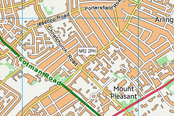 NR2 2PH map - OS VectorMap District (Ordnance Survey)