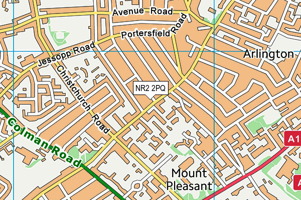 NR2 2PQ map - OS VectorMap District (Ordnance Survey)