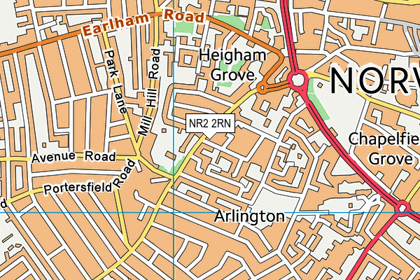 NR2 2RN map - OS VectorMap District (Ordnance Survey)