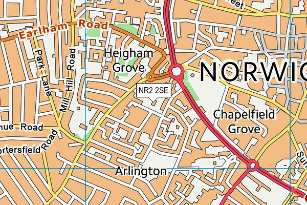 NR2 2SE map - OS VectorMap District (Ordnance Survey)
