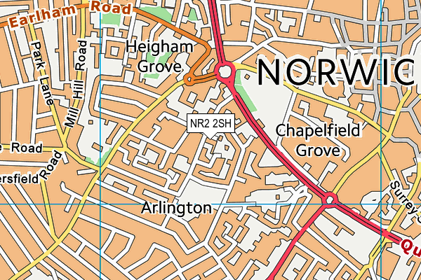 NR2 2SH map - OS VectorMap District (Ordnance Survey)