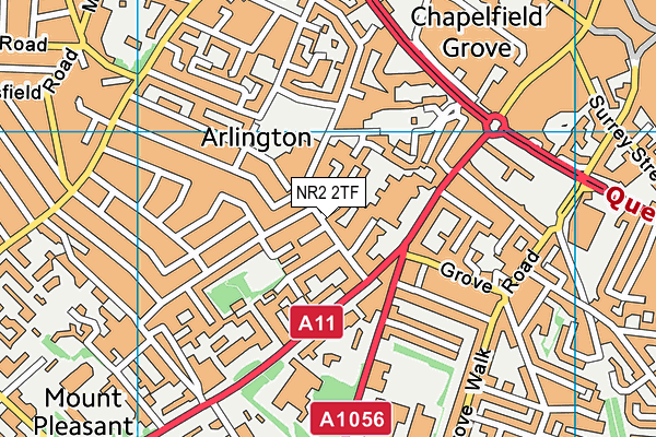 NR2 2TF map - OS VectorMap District (Ordnance Survey)