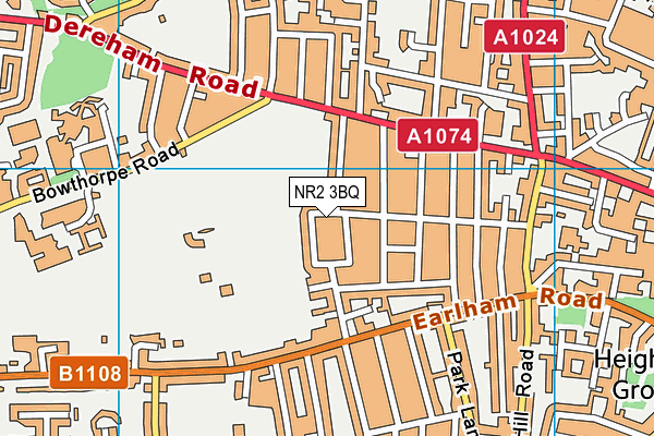 NR2 3BQ map - OS VectorMap District (Ordnance Survey)