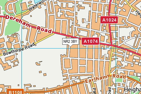 NR2 3BY map - OS VectorMap District (Ordnance Survey)