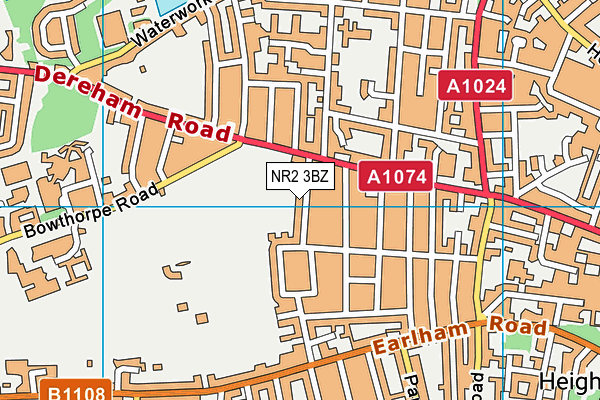 NR2 3BZ map - OS VectorMap District (Ordnance Survey)