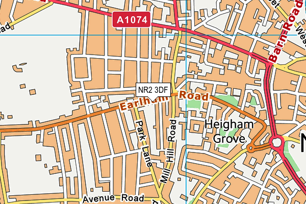 Red Balloon Educational Trust Norfolk map (NR2 3DF) - OS VectorMap District (Ordnance Survey)