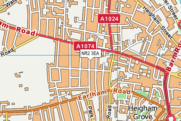 NR2 3EA map - OS VectorMap District (Ordnance Survey)