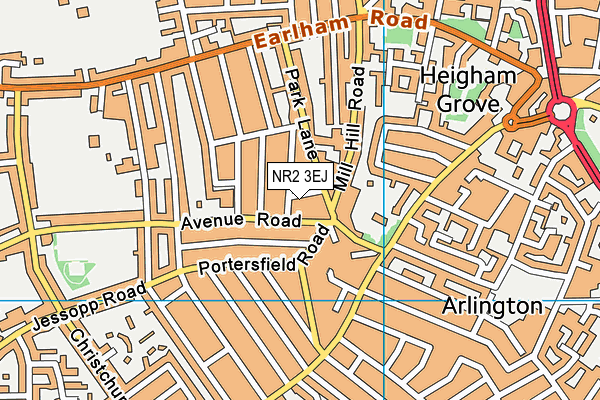 NR2 3EJ map - OS VectorMap District (Ordnance Survey)