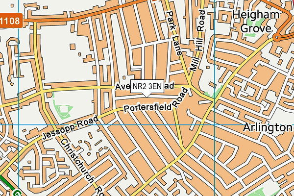 NR2 3EN map - OS VectorMap District (Ordnance Survey)