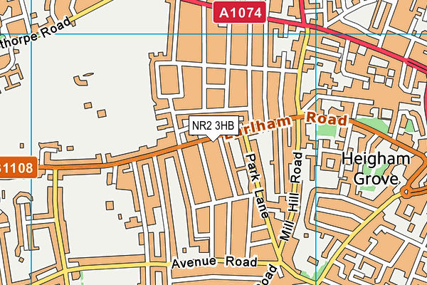 NR2 3HB map - OS VectorMap District (Ordnance Survey)