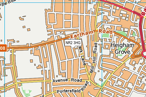 NR2 3HG map - OS VectorMap District (Ordnance Survey)