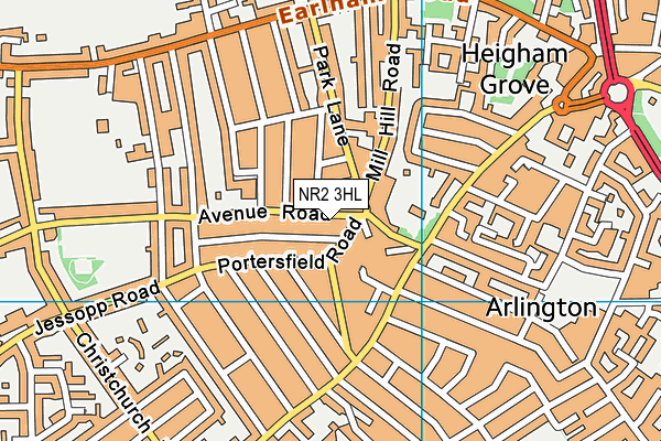 NR2 3HL map - OS VectorMap District (Ordnance Survey)