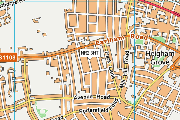 NR2 3HT map - OS VectorMap District (Ordnance Survey)