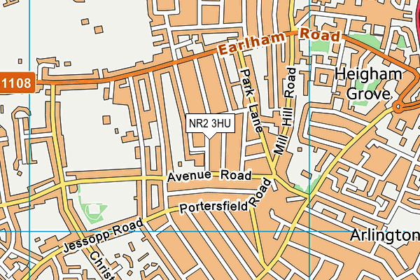 NR2 3HU map - OS VectorMap District (Ordnance Survey)
