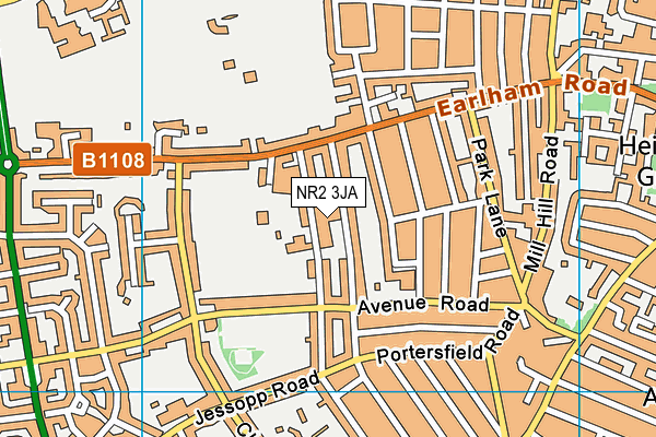 NR2 3JA map - OS VectorMap District (Ordnance Survey)