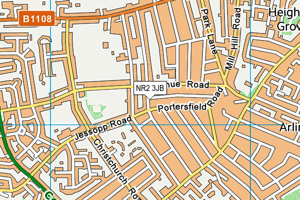 NR2 3JB map - OS VectorMap District (Ordnance Survey)
