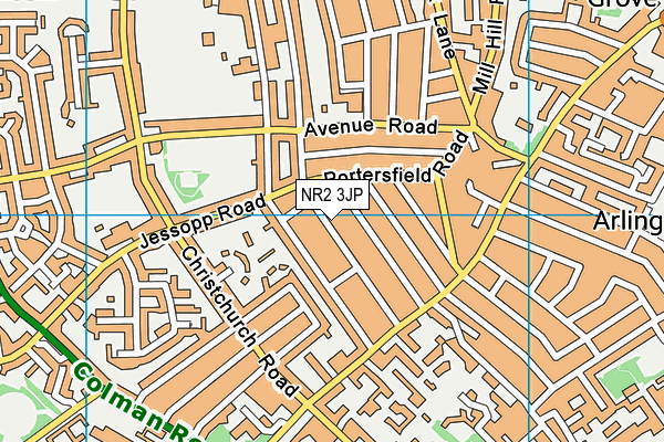 NR2 3JP map - OS VectorMap District (Ordnance Survey)