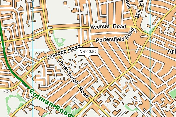 NR2 3JQ map - OS VectorMap District (Ordnance Survey)