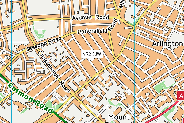 NR2 3JW map - OS VectorMap District (Ordnance Survey)