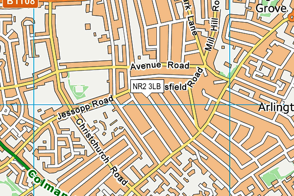 NR2 3LB map - OS VectorMap District (Ordnance Survey)