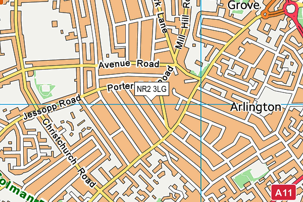 NR2 3LG map - OS VectorMap District (Ordnance Survey)