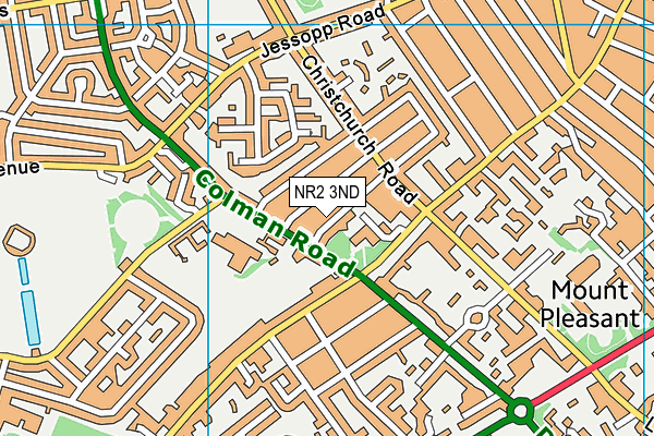 NR2 3ND map - OS VectorMap District (Ordnance Survey)