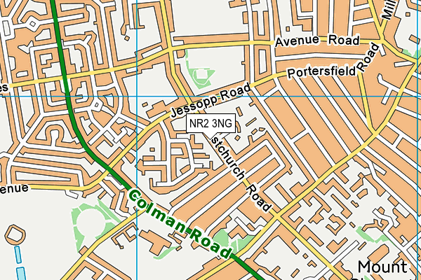 NR2 3NG map - OS VectorMap District (Ordnance Survey)
