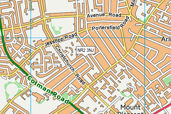 NR2 3NJ map - OS VectorMap District (Ordnance Survey)