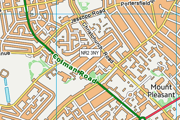 NR2 3NY map - OS VectorMap District (Ordnance Survey)