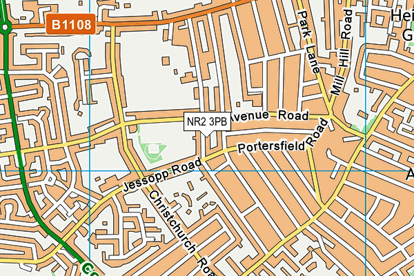 NR2 3PB map - OS VectorMap District (Ordnance Survey)