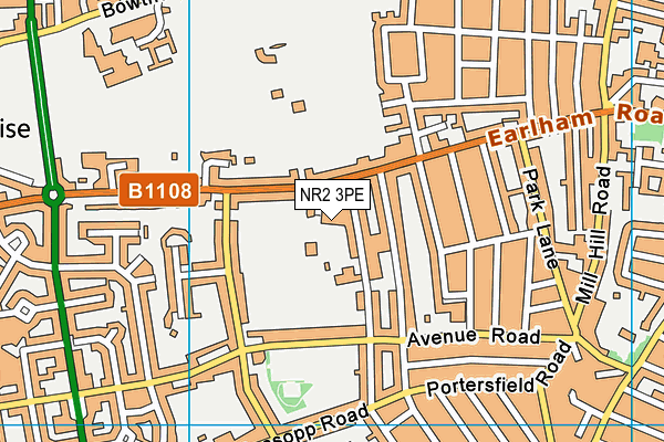 NR2 3PE map - OS VectorMap District (Ordnance Survey)
