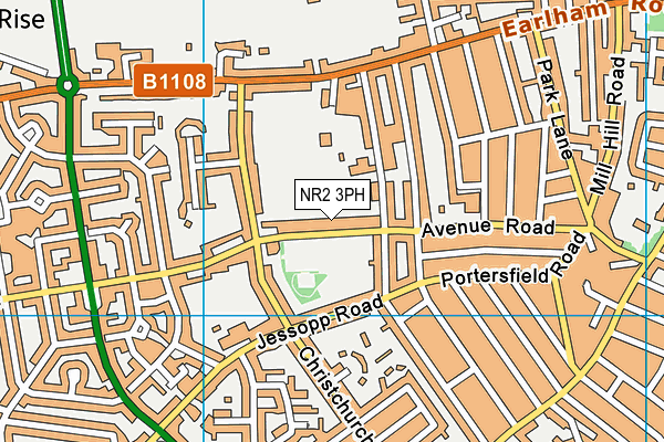 NR2 3PH map - OS VectorMap District (Ordnance Survey)