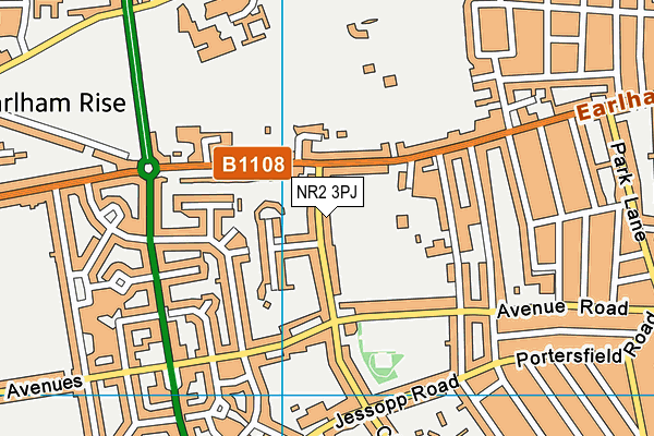 NR2 3PJ map - OS VectorMap District (Ordnance Survey)