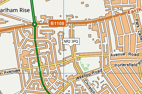 NR2 3PQ map - OS VectorMap District (Ordnance Survey)