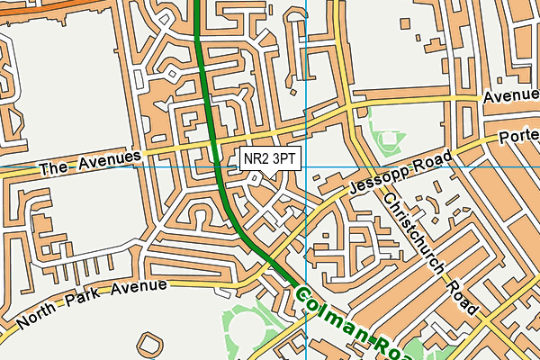 NR2 3PT map - OS VectorMap District (Ordnance Survey)