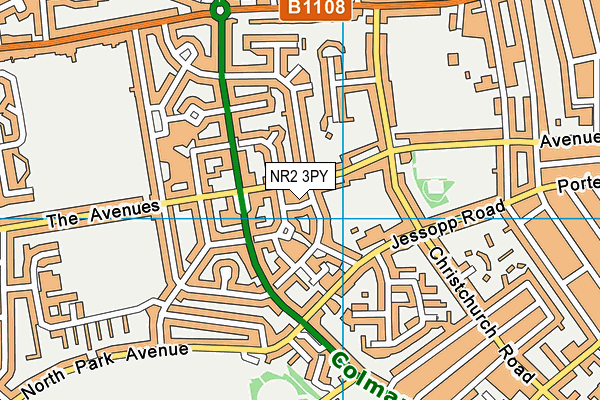 NR2 3PY map - OS VectorMap District (Ordnance Survey)