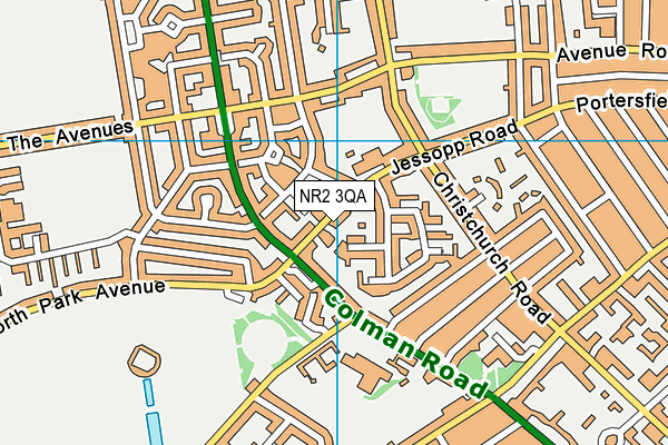 NR2 3QA map - OS VectorMap District (Ordnance Survey)