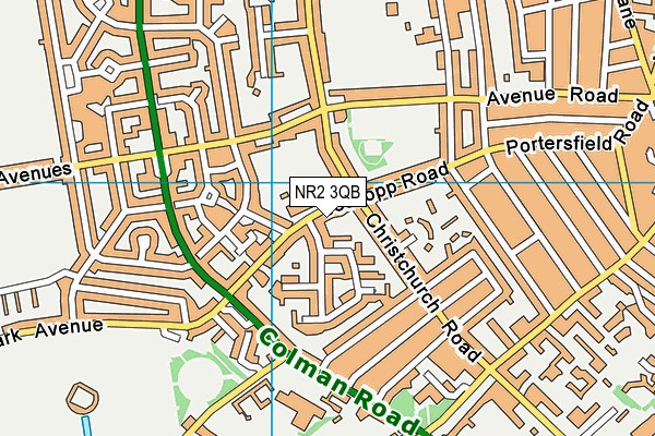 NR2 3QB map - OS VectorMap District (Ordnance Survey)