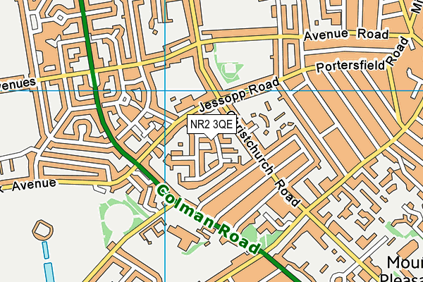 NR2 3QE map - OS VectorMap District (Ordnance Survey)