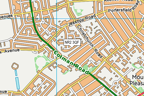 NR2 3QF map - OS VectorMap District (Ordnance Survey)