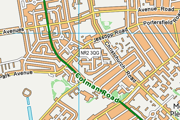 NR2 3QG map - OS VectorMap District (Ordnance Survey)