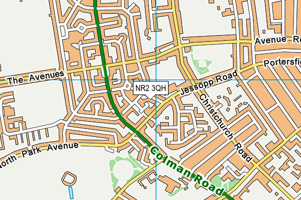 NR2 3QH map - OS VectorMap District (Ordnance Survey)