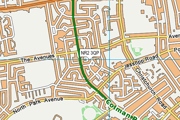 NR2 3QP map - OS VectorMap District (Ordnance Survey)