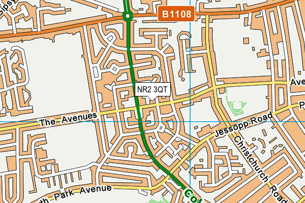 NR2 3QT map - OS VectorMap District (Ordnance Survey)