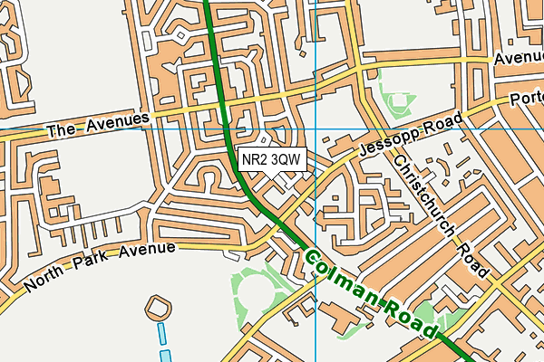 NR2 3QW map - OS VectorMap District (Ordnance Survey)