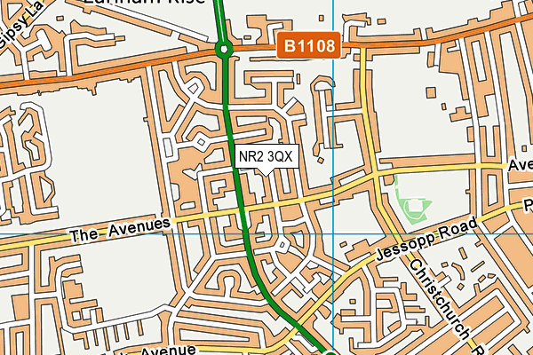 NR2 3QX map - OS VectorMap District (Ordnance Survey)