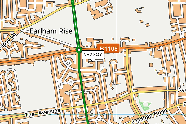 NR2 3QY map - OS VectorMap District (Ordnance Survey)