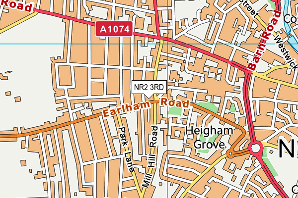 NR2 3RD map - OS VectorMap District (Ordnance Survey)